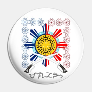 Philippine Sun / Philippine Swords (Ginunting) / Baybayin word Magiting (Heroic/Patriotic) Pin