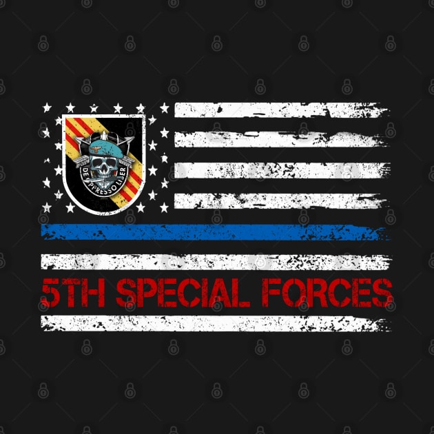 US Army 5th Special Forces Group Flag  De Oppresso Liber 5th SFG - Gift for Veterans Day 4th of July or Patriotic Memorial Day by Oscar N Sims