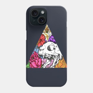 Cat Skull & Flowers Phone Case