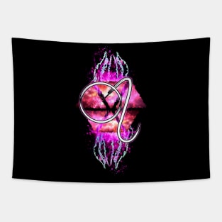 Leo Zodiac - Pink Abstract Tapestry