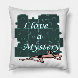 I Love a Mystery Puzzle Pillow