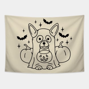 Cute Dog Ghost Tapestry