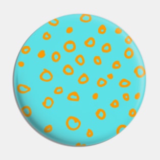 Abstract boho orange bubble pattern Pin