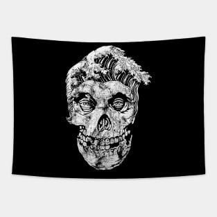 Skull Head Waves Tapestry