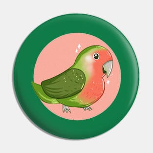 Cute Rosy-faced Lovebird Pin