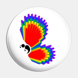 Rainbow Wings Semicolon Butterfly Pin