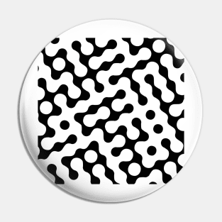 Abstract Art Black and white Pin