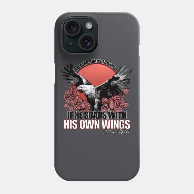 William Blake's flying quote design Phone Case by PoeticTheory