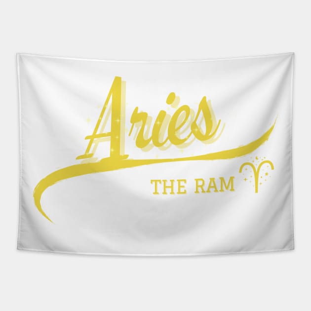 Aries Retro Zodiac Tapestry by Once Upon a Find Couture 