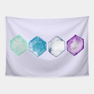 Watercolour Hexagons Tapestry