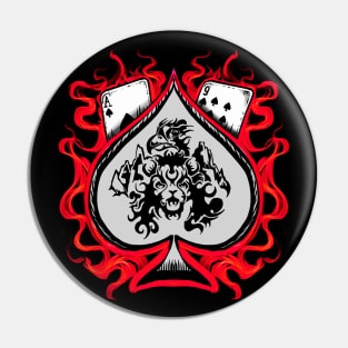 Ace of Spades red Pin