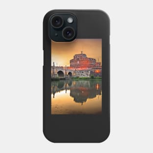 Castel Sant'Angelo & Tiber river - Rome, Italy Phone Case