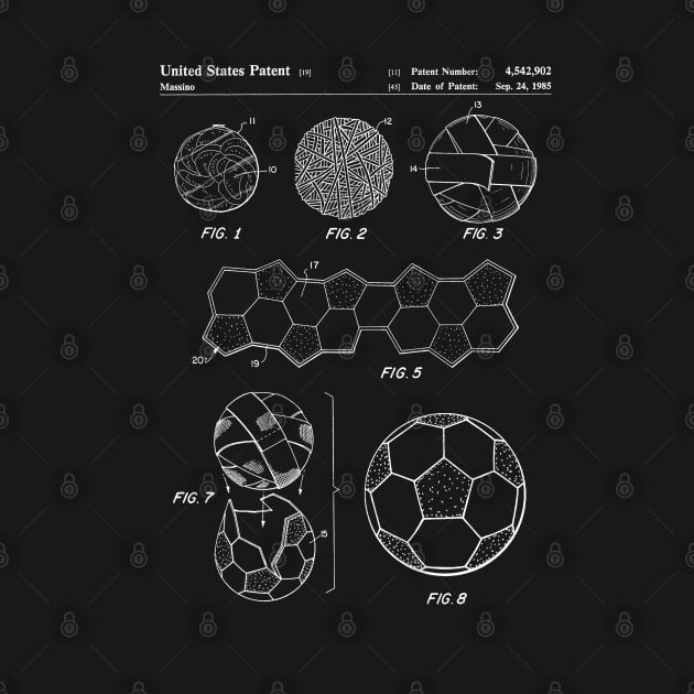 Soccer Ball Patent - Football Art - Black Chalkboard by patentpress