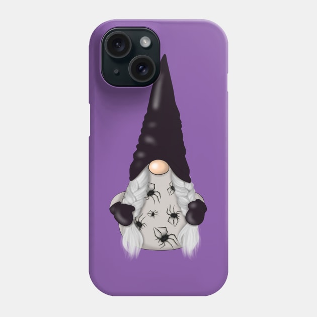 Halloween - Gnome and Spiders Phone Case by Cool Abstract Design