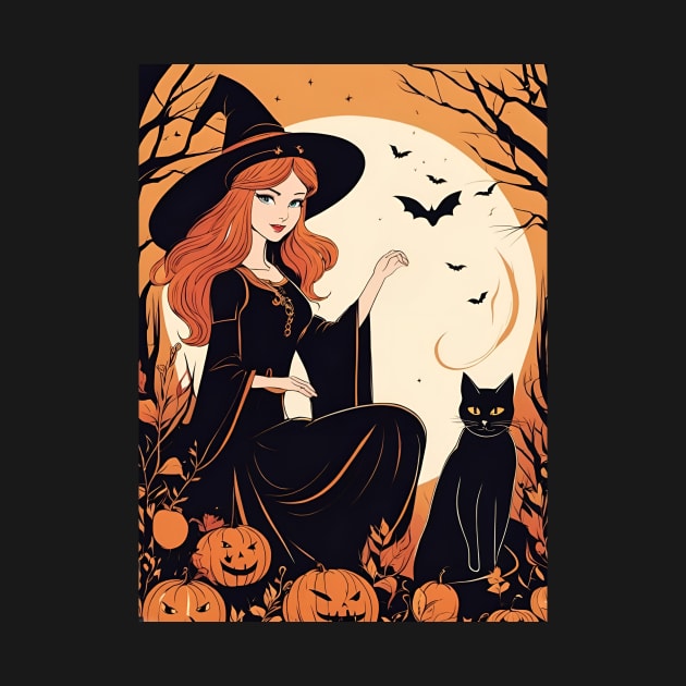 Witch with pumpkins by FineArtworld7