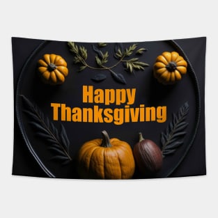 Happy Thanksgiving Greetings Tapestry