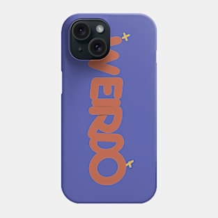 Weirdo - Minimalist Typography in Orange Phone Case