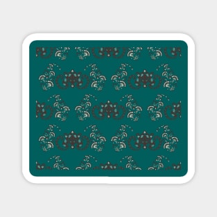 Airy Teal Paisley Magnet