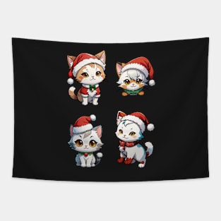 Christmas Cats Set Tapestry