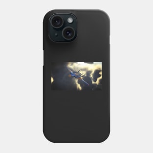 de haviiland Vampire breaking through the clouds at dusk Phone Case