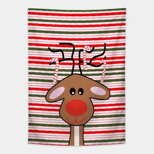 REINDEER Christmas Colors Tapestry