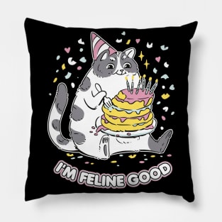 Purrday Festivity Pillow