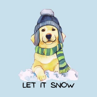 LET IT SNOW - Yellow Labrador Retriever T-Shirt