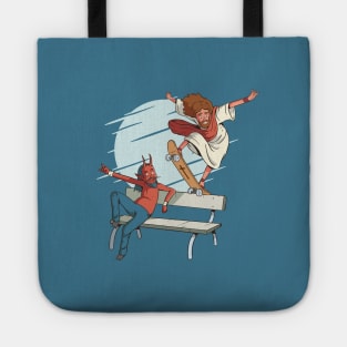 JESUS SKATEBOARDING T-SHIRT DESIGN Tote