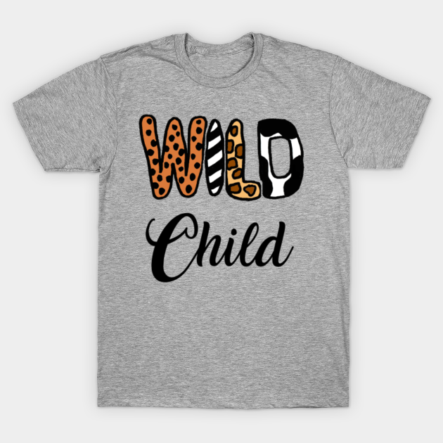 Discover Funny Wild Child Animal Print Cartoon - Wild Spirit - T-Shirt