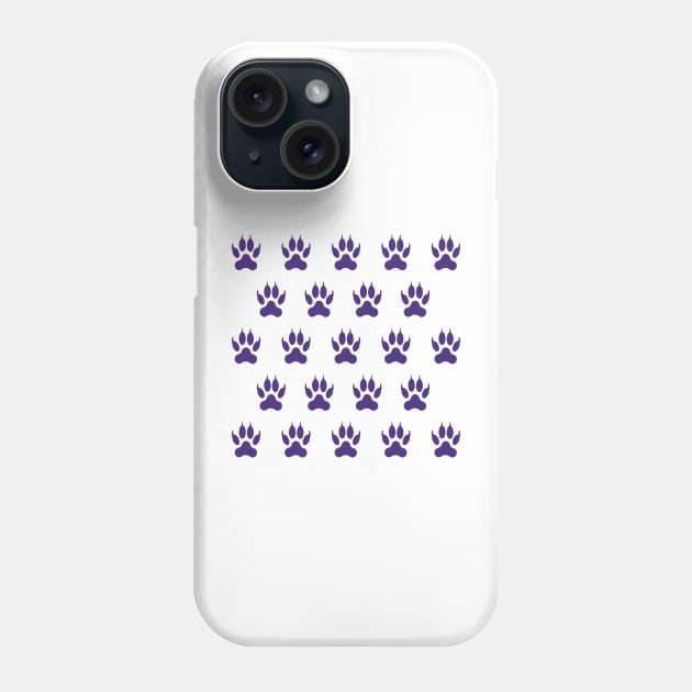 Tiger Paw | Purple Phone Case by HalamoDesigns