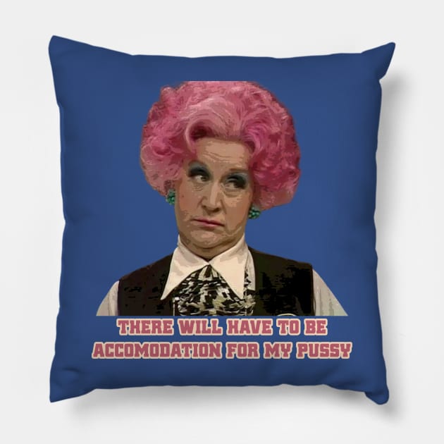 Mollie Sugden as Mrs. Slocombe: Are You Being Served? Pillow by NdasMet