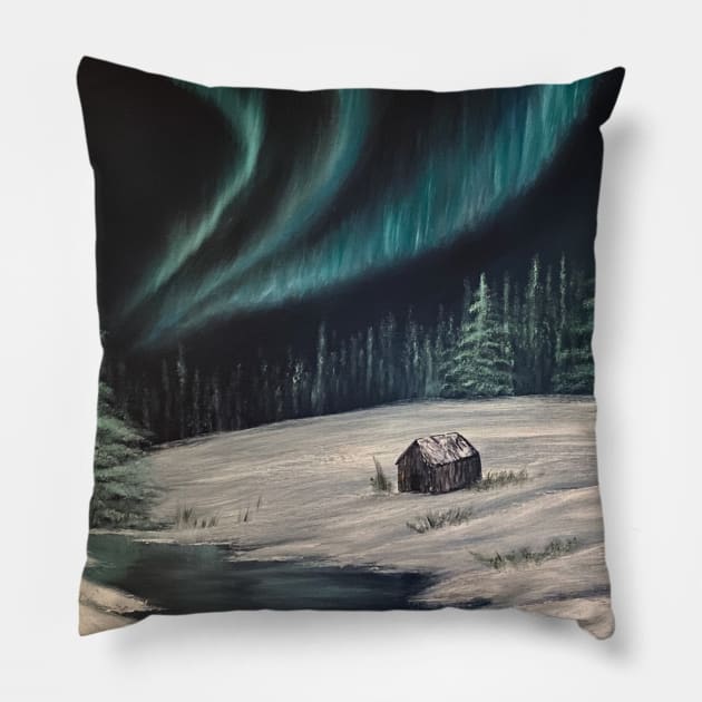 Aurora Borealis Pillow by J&S mason