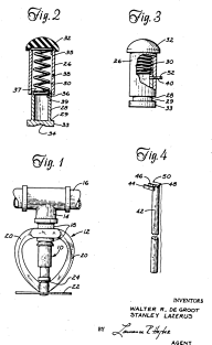 Fire Sprinkler Head Closure Plug Vintage Patent Hand Drawing Magnet