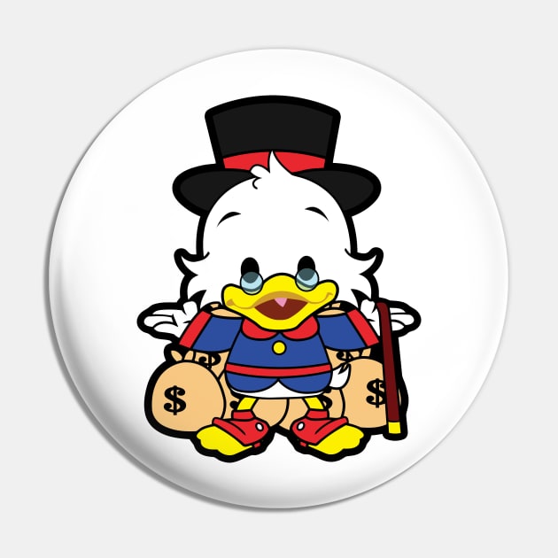 Scrooge McDuck Chibi Pin by untitleddada