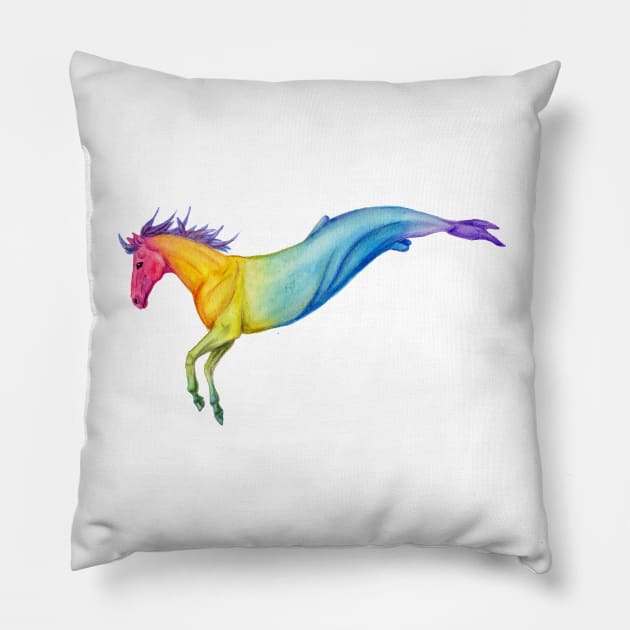 Hippocampus Pillow by UntidyVenus