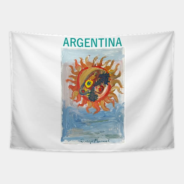 Argentine flag Tapestry by diegomanuel