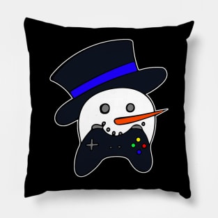 Snowman Face Gamer Pillow