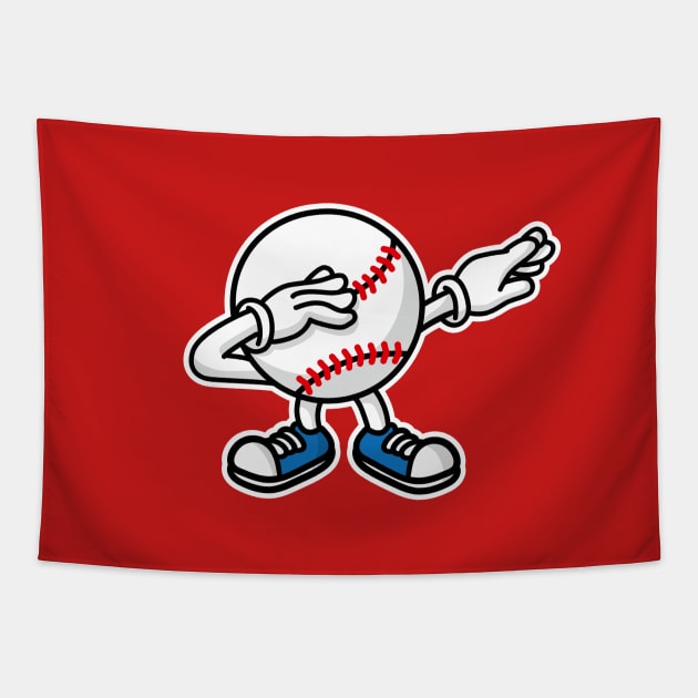 Dab dabbing baseball softball ball kids gift Tapestry by LaundryFactory