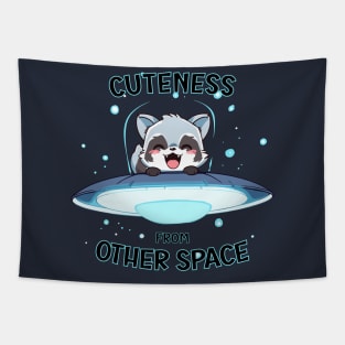 Racoon cuteness from other space Tapestry