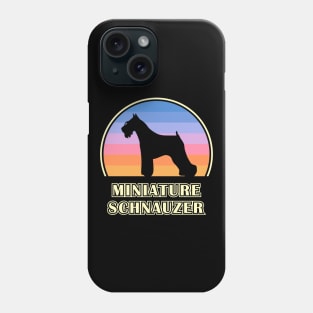 Miniature Schnauzer Vintage Sunset Dog Phone Case