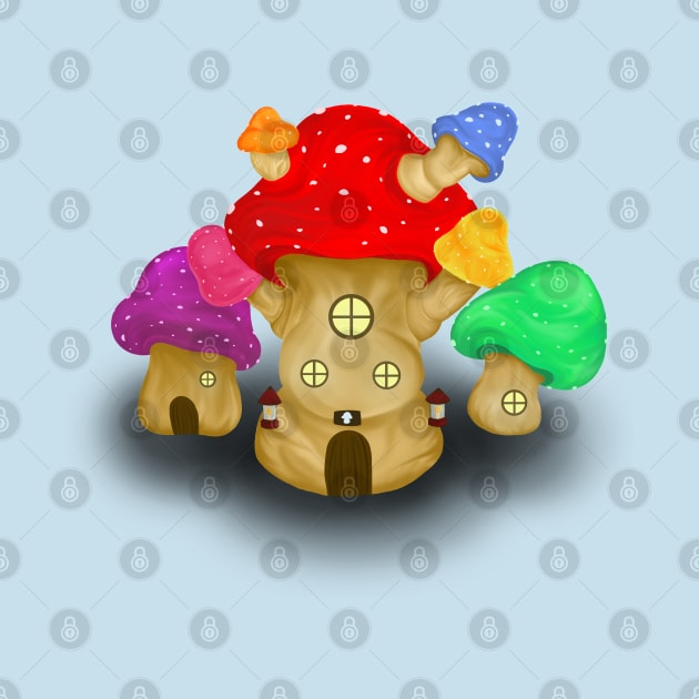 Mushroom Homes by SleeperNinja