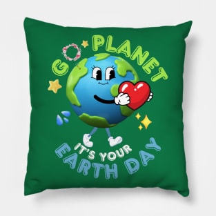 Go Planet Its Your Earth Day Kids Pillow