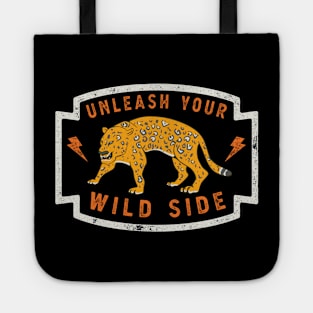 Wild Side Jaguar Cheetah Wildlife Cat Tote