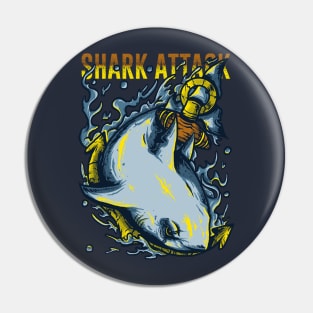 Shark Attack Pin