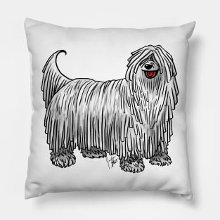 Dog - Komondor - white Pillow