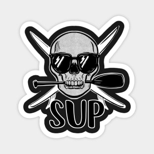 SUP Stand Up Paddle Board Skull Magnet