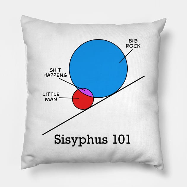 Sisyphus 101 Pillow by RoseOfCorn