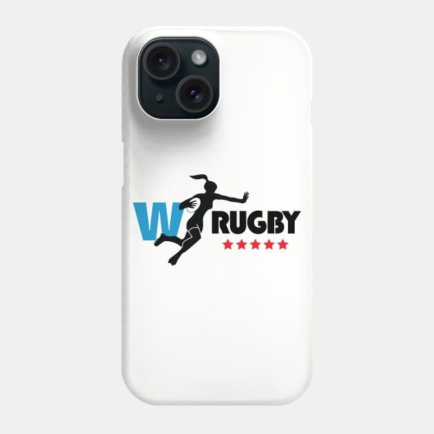 Womens Rugby - Dark Text Phone Case by atomguy