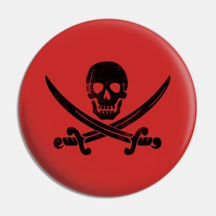 Black and Blue Pirate Pin