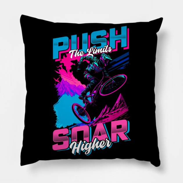 Push The Limits soar higher | BMX Pillow by T-shirt US